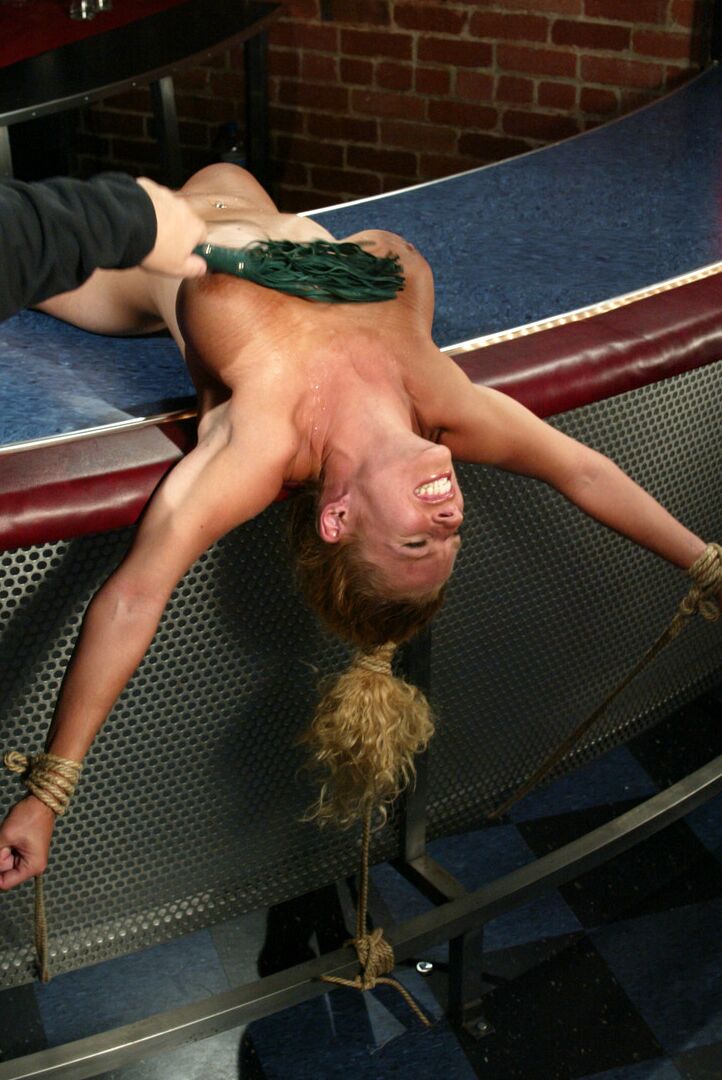 17P Blonde MILF Goldie enjoys some whipping and dildoing with her master