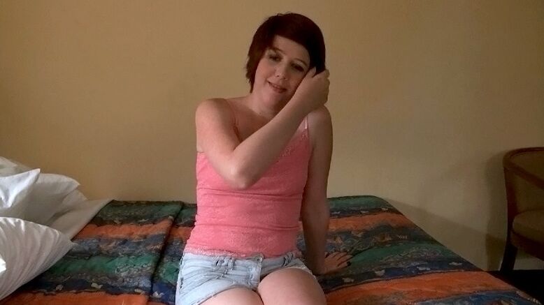 16P Cute looking small tit teen Vionah undressing and showing her ass