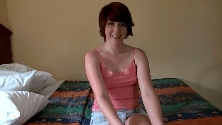 16P Cute looking small tit teen Vionah undressing and showing her ass