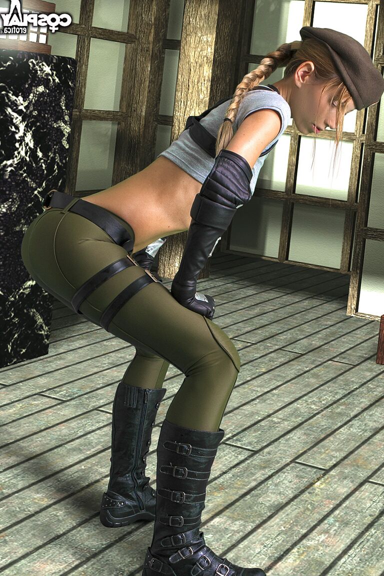 12P La blonde Angela Blanche expose son corps dur tout en portant une tenue de cosplay.