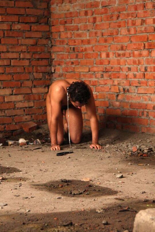 16P Fascinating strict brunette mistress beating her recalcitrant slave up