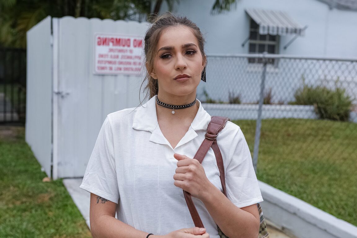 19P Truant student Sofie Reyez punished by teacher with hard POV fuck & facial