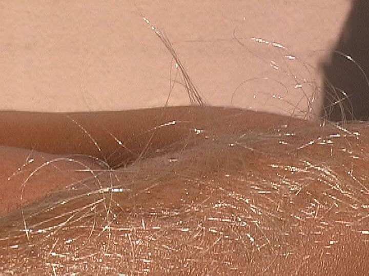 21P Beautiful tanned Lori Anderson teases with her hairy arms while sunbathing