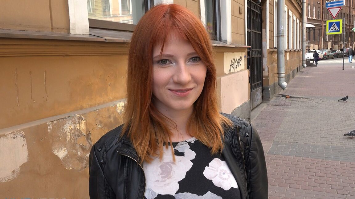 15P Ginger hottie dares posing and riding dick on camera