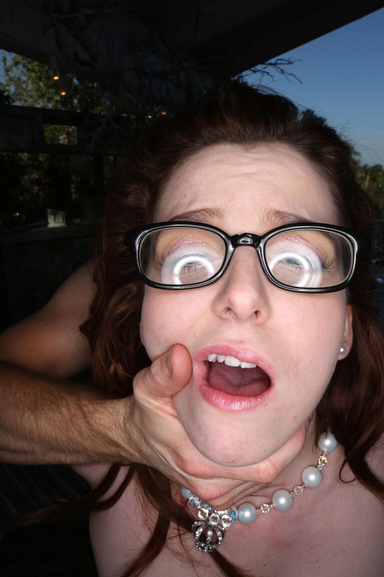 20P Nerdy redhead gal Emma Evins gets rammed by a handsome stranger
