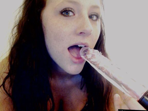 12P Freckles 18 Clear Dildo
