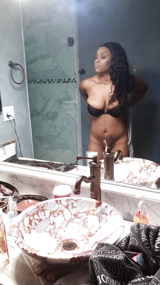 14P Ebony Tori Taylor is taking bath and touching her wet boobies