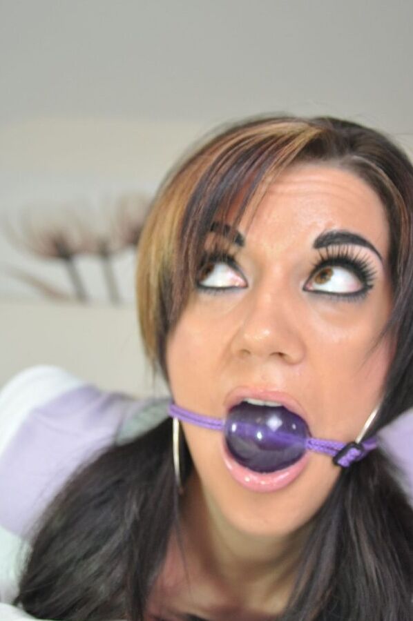12P Slut Virgin Racheal is hogtied up on the couch