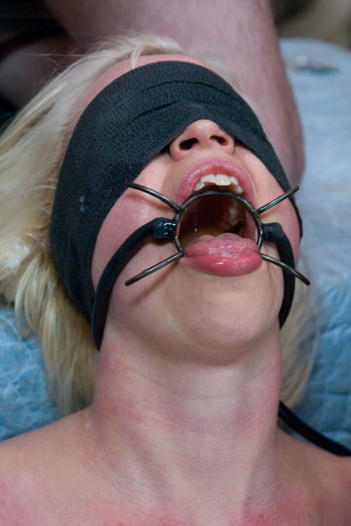 17P Tied up slut with fixed opened mouth Lorelei Lee owned by eight men