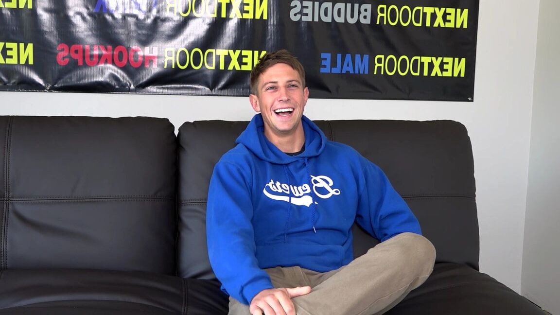 15P Amateur gay model Jason Long strips and masturbates to orgasm on webcam