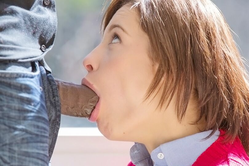 16P Nikita Bellucci enjoys interracial fucking and takes a cumshot on her tongue