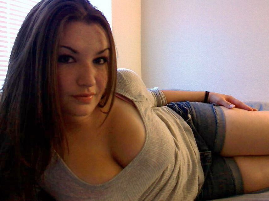 12P Teens huge double d tits are almost popping out of her tight bra