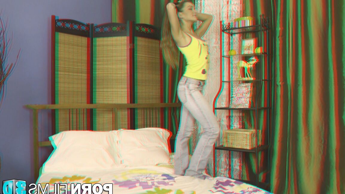 16P Porn Films Belleza 3D acaricia el coño mojado