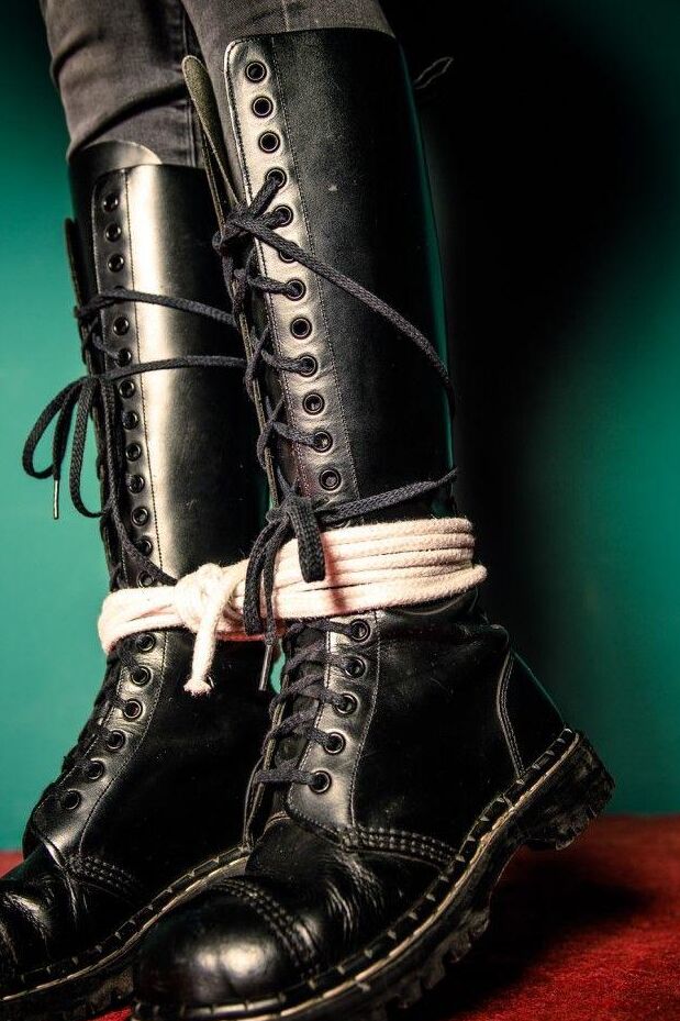 16P Strappado para AmberBondage, Ruiva, Corda Bondage