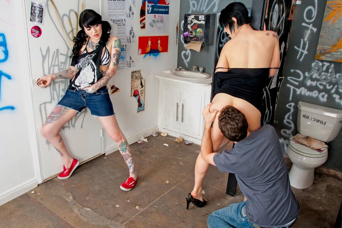 15P Tattooed fetish models take ass licking and hardcore three way fuck
