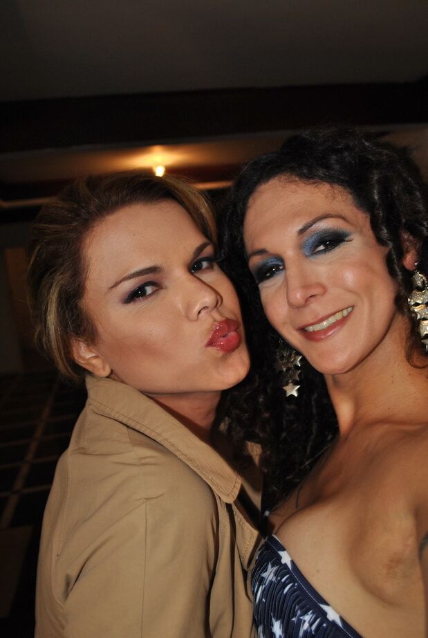 12P Latina Tranny Abril 2014 sesión de fotos BTS