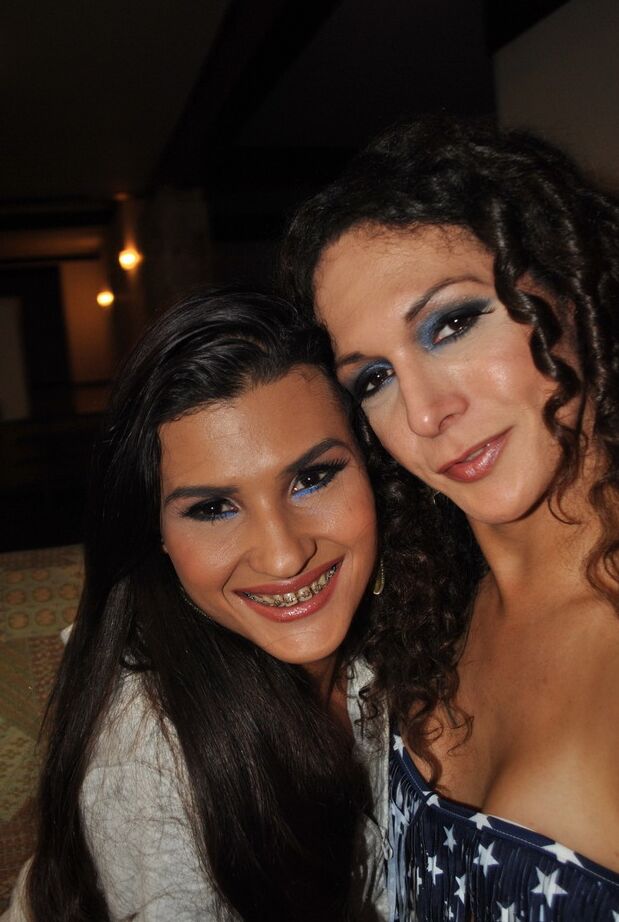 12P Latina Tranny Abril 2014 sesión de fotos BTS