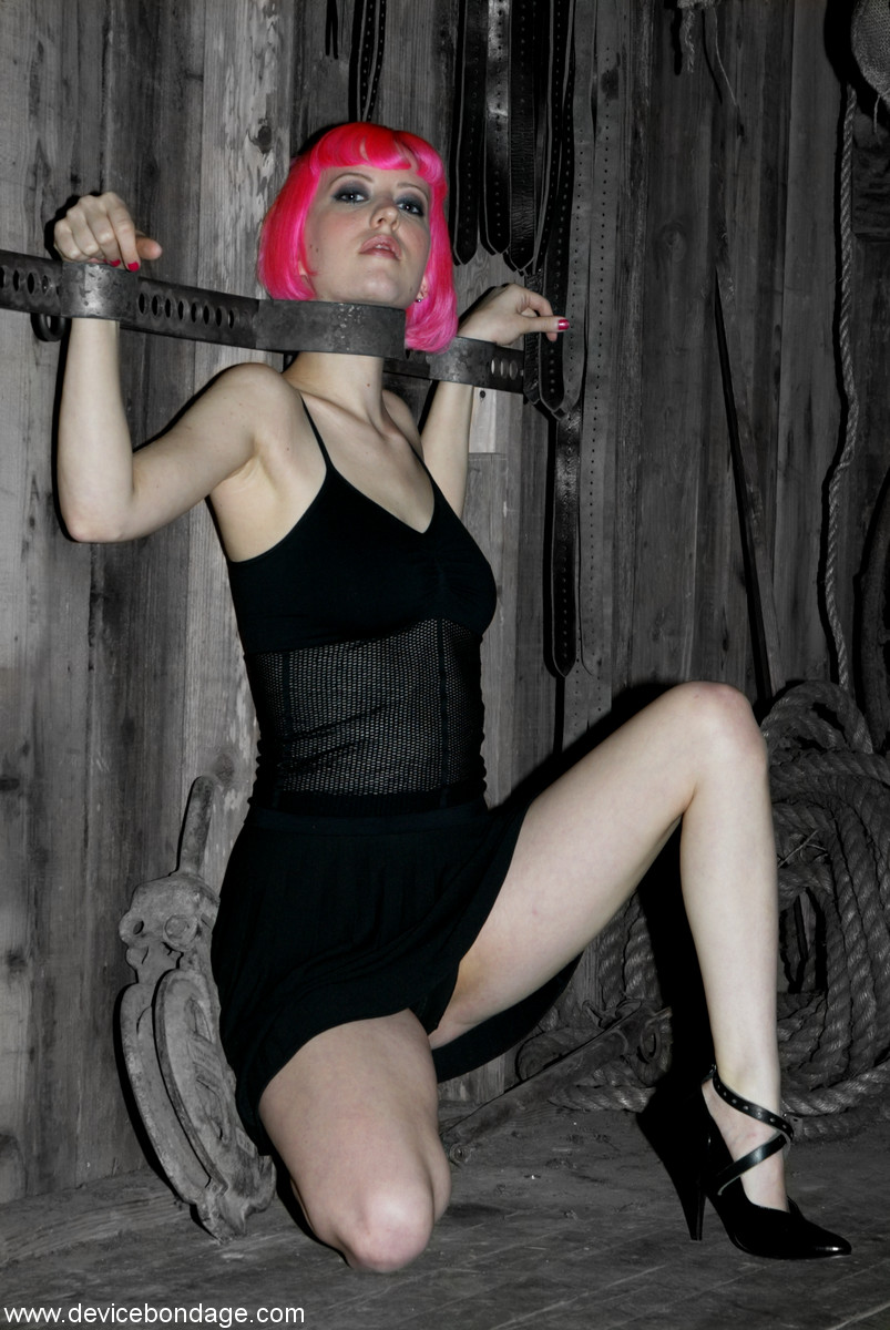 21P Pink haired slave Cherry Torn and Amber Rayne get tortured by their master