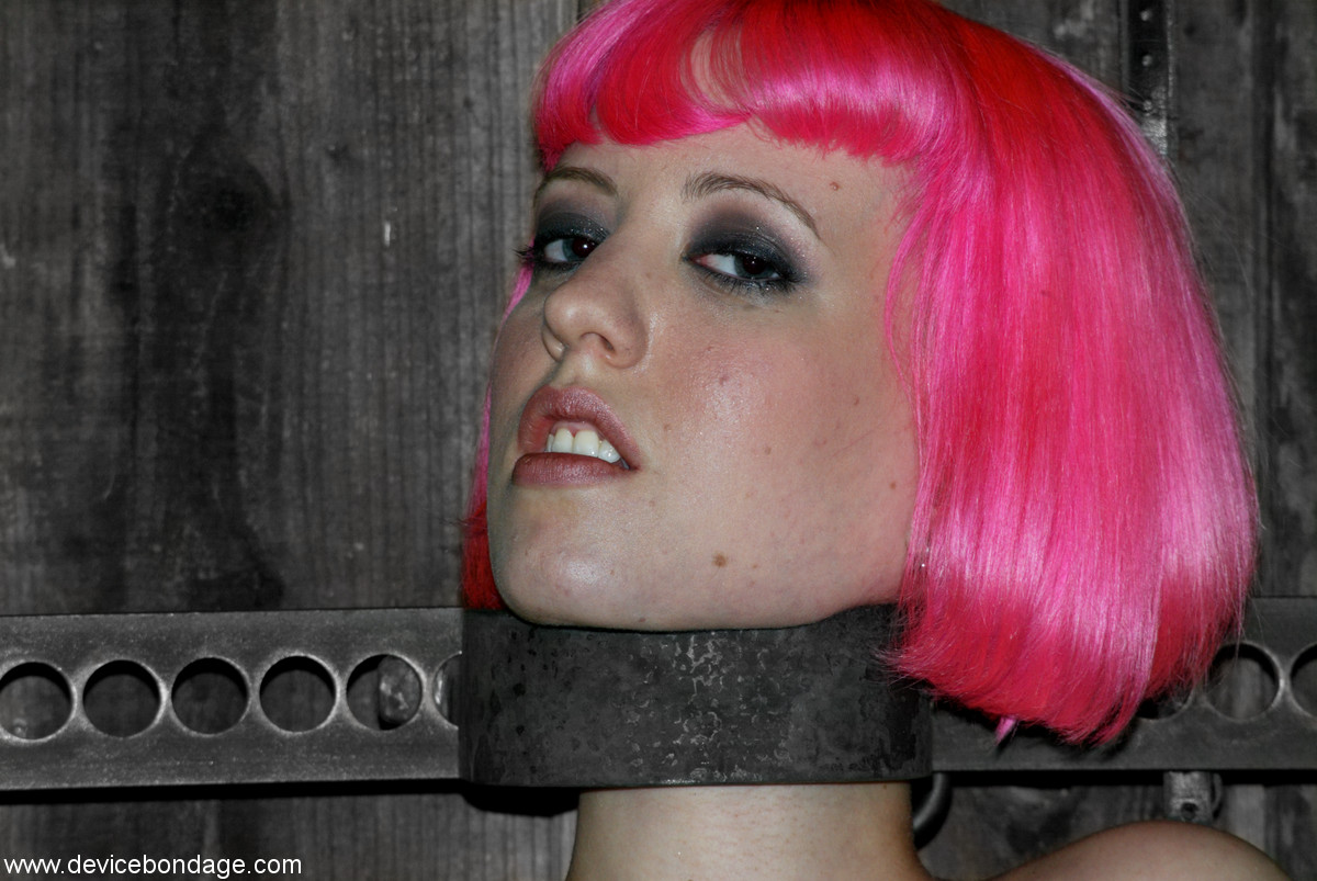 21P Pink haired slave Cherry Torn and Amber Rayne get tortured by their master