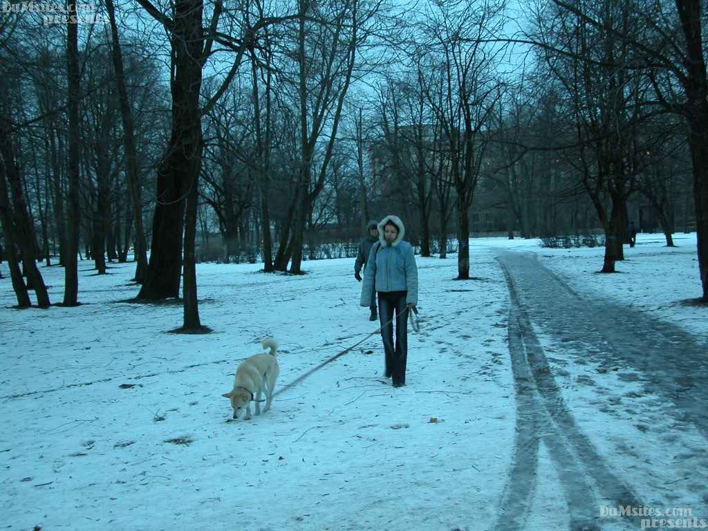 21P 小さなおっぱいのブルネットのママ、キラが雪の夜に 2 本のペニスに突っ込まれる