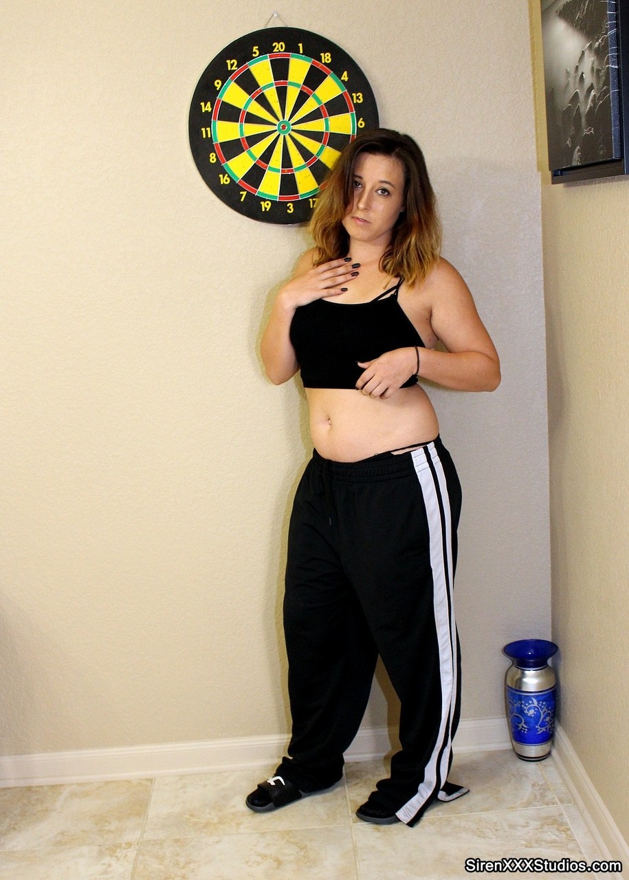 21P Chubby Mermaid gags on a BBC during an interracial blowbang while playing pool