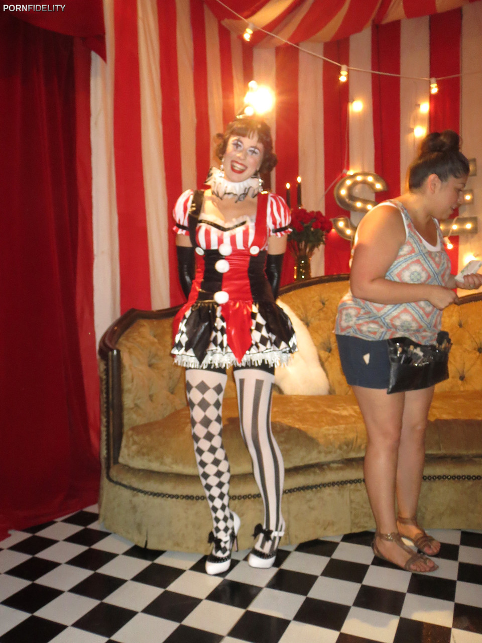 17P Stunning harlequin cabaret cutie CoCo shows off her natural tits with Kelly