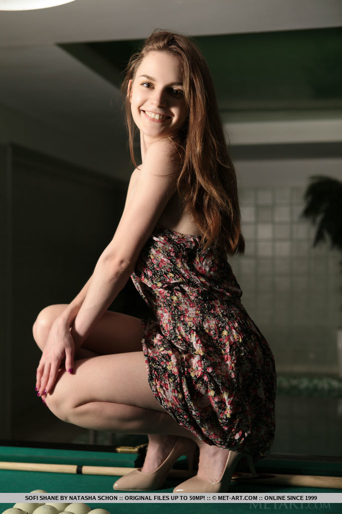 18P Nice teen Sofi Shane gets totally naked as readies for a dip in an indoor pool