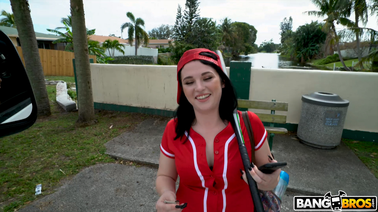 21P Brunette Aurora Roseris gets a hardcore fuck in the backseat of a car