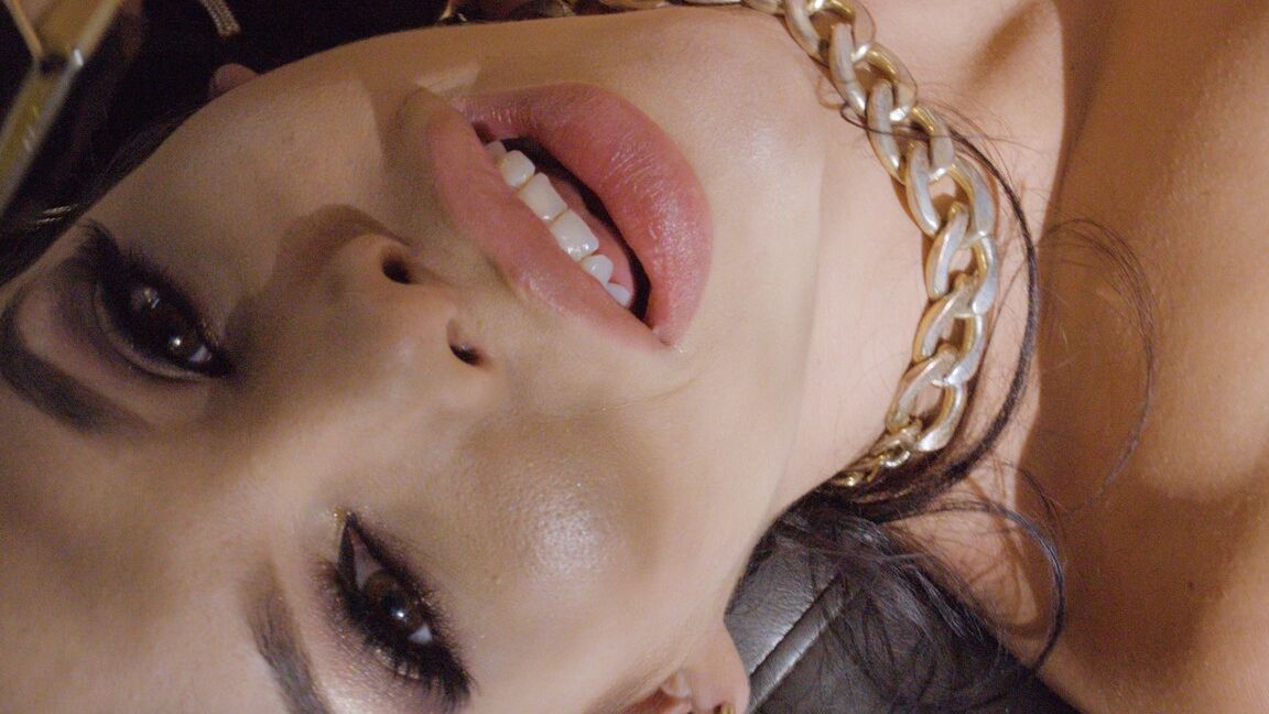 17P Busty Latina chick Missy Martinez sticks her tongue out for jizz after fucking