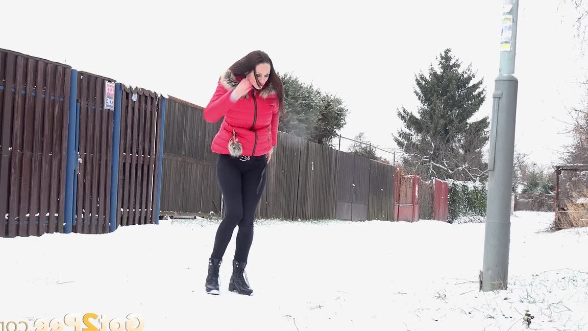15P Cynthia Vellons melts snow as she pees outside