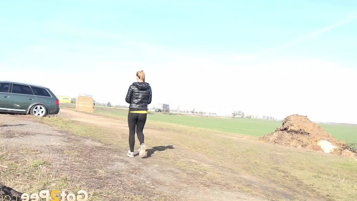 15P Naomi Benet relieves herself in the suburbs