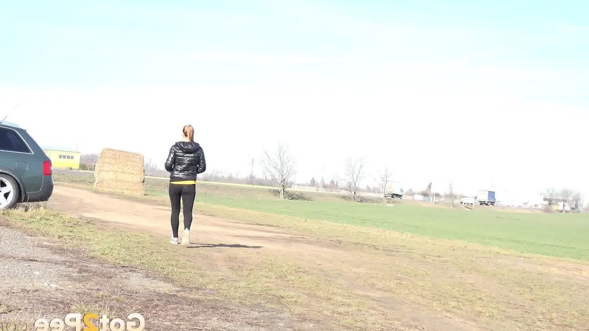 15P Naomi Benet relieves herself in the suburbs