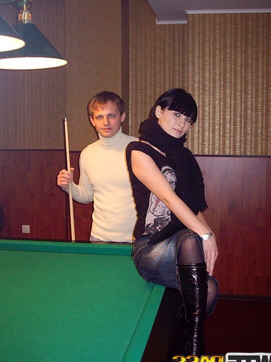 16P Brunette amateur Vika wanders about her hometown teasing one boy after another