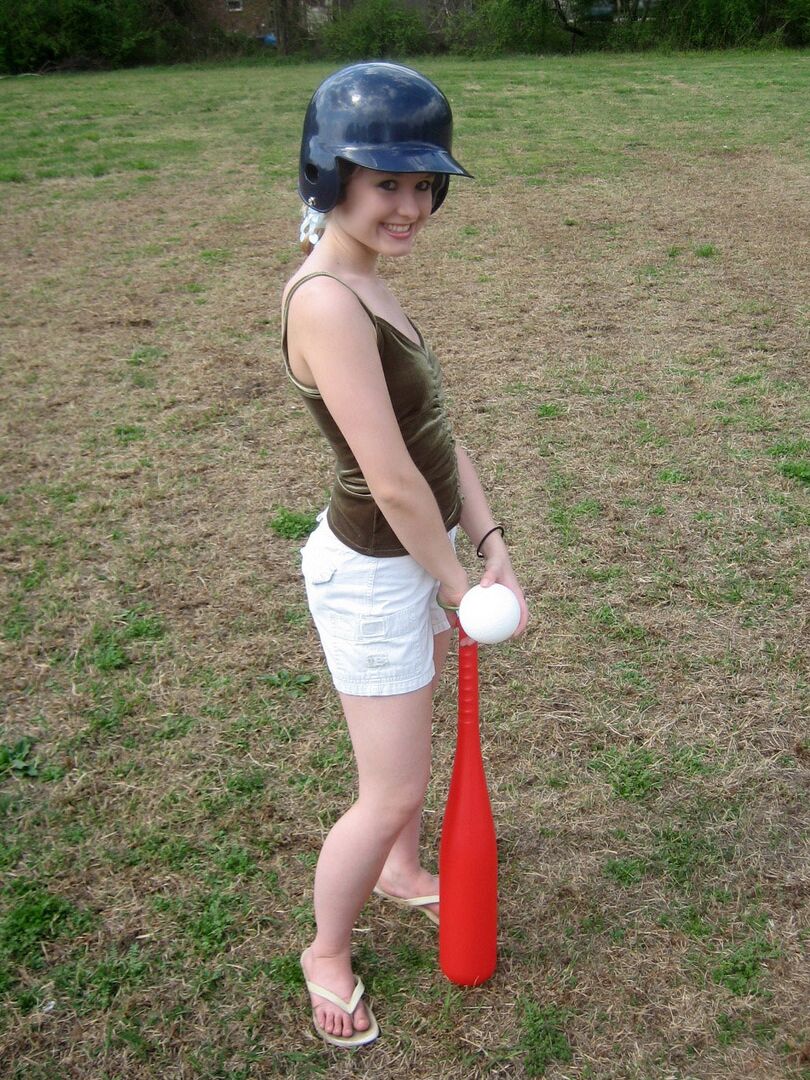 12P Shelby flashes her perky boob to the camera while playing around