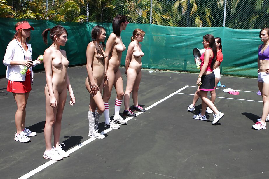 16P Lesbians are having some fun on the tennis court like always