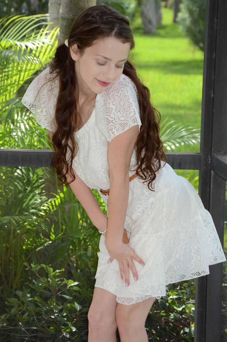 16P Iva Nora gets naughty outside on the lanai
