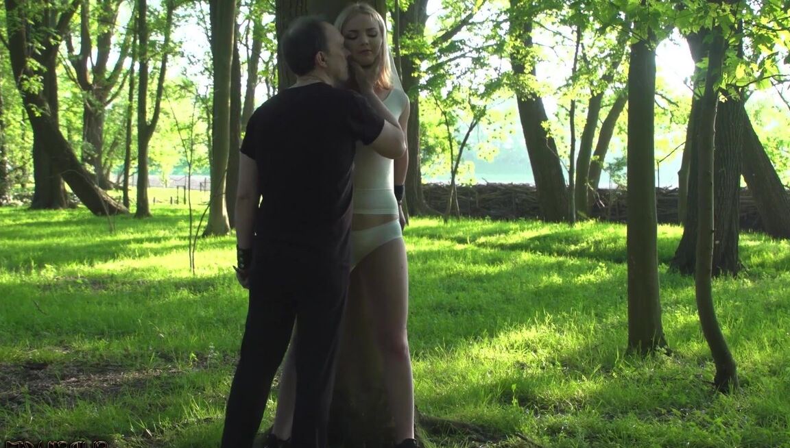 21P Little girl Lolly Small tied up in the woods gets abused and fucked hardocre