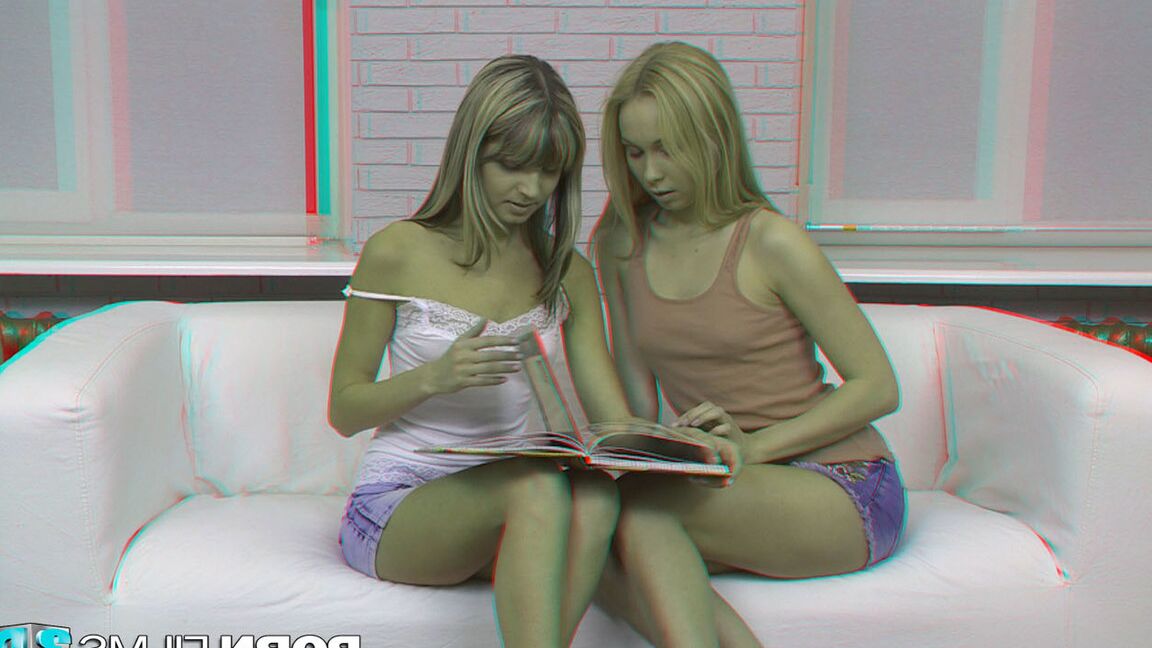 Films porno 16P Beautés 3D partageant une bite