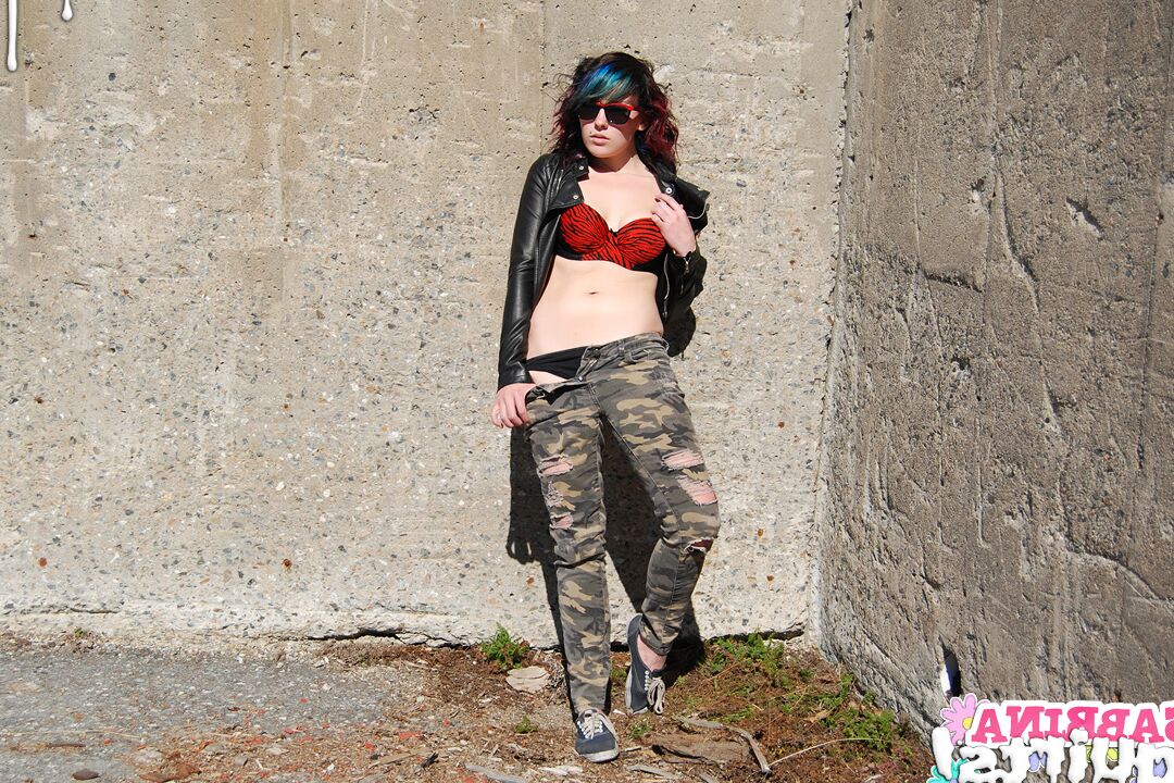 12P Sabrina shows off her heavy metal side in this set that shows off her Dying