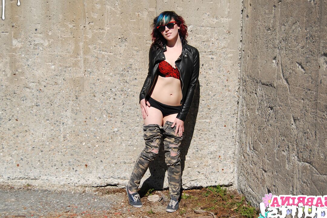 12P Sabrina shows off her heavy metal side in this set that shows off her Dying