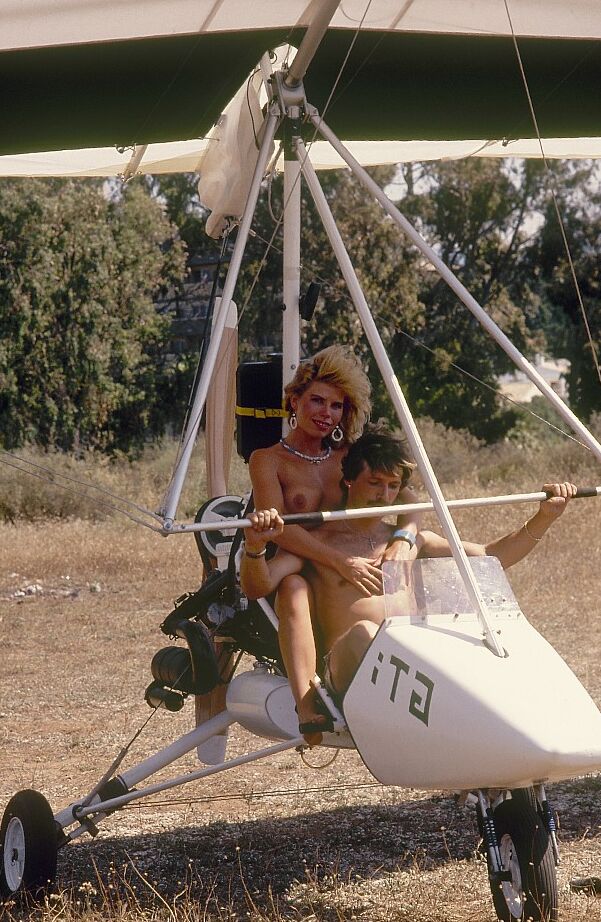 11P Vintage blonde has 3some under the trees after a day at the amusement park