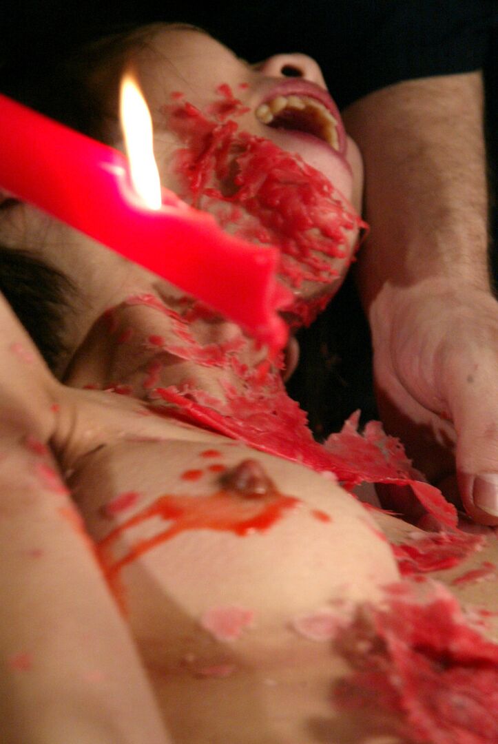 21P Submissive Japanese gets involved in kinky candle wax play while tied up