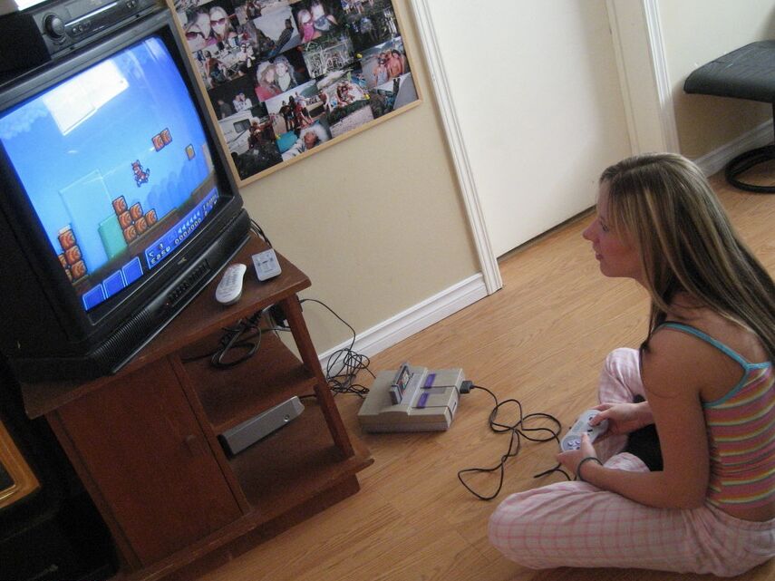 12P Watch as Cali strips while playing video games