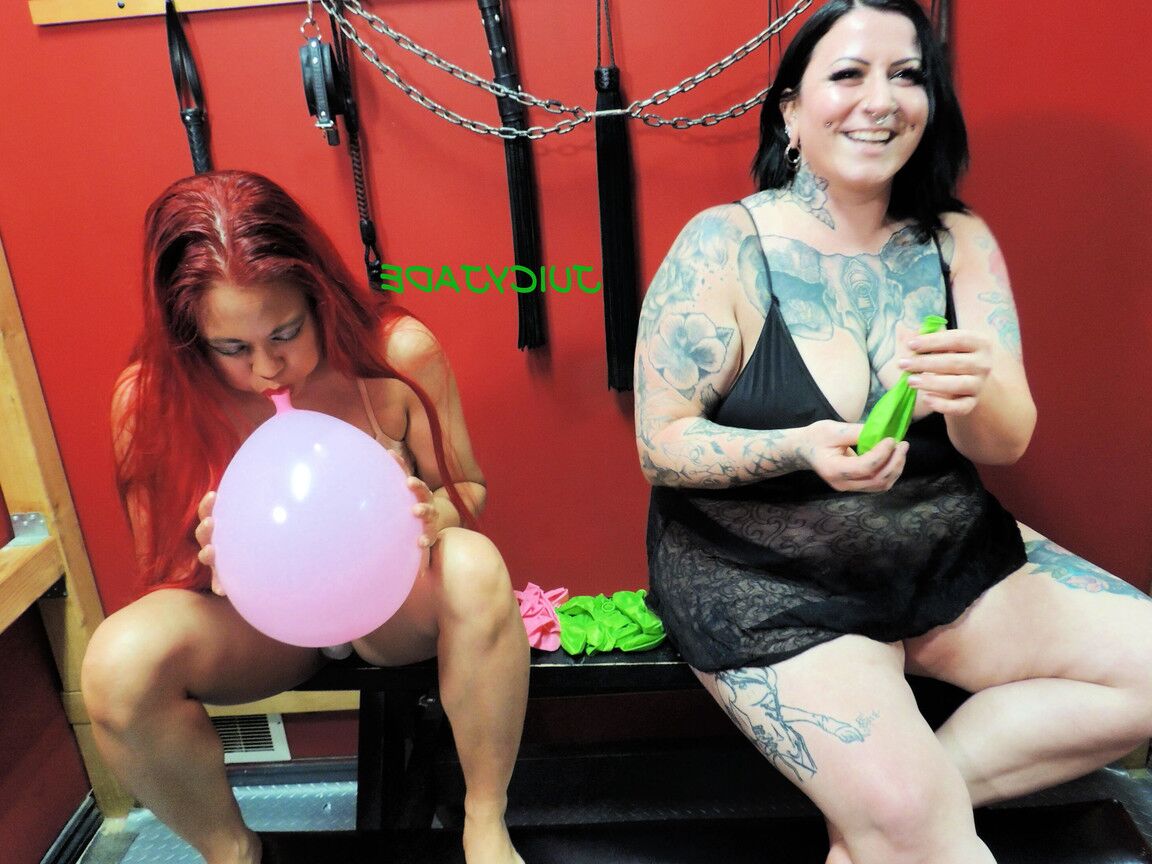 16P Ballonspaß mit Alt-Model Amara Zane und der asiatischen Göttin Jasmine