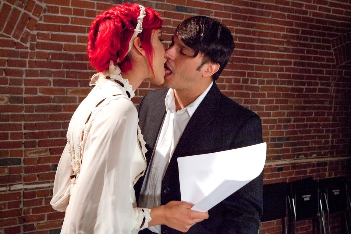 11P Asian redhead Vulpix goes pussy to mouth with a fellow actor after rehearsal