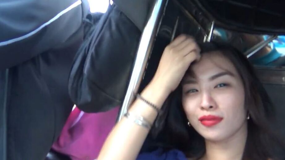 17P Tattooed Filipina bargirl sucks the cum from a cock in pov mode