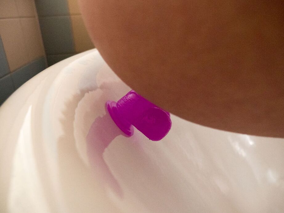16P Gabriella Lati massages her globes, then pulls the clamps free, letting out a