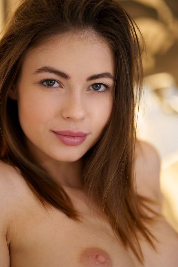 18P Stunning brunette Hilary C comes home from a hot date with sexual energy to