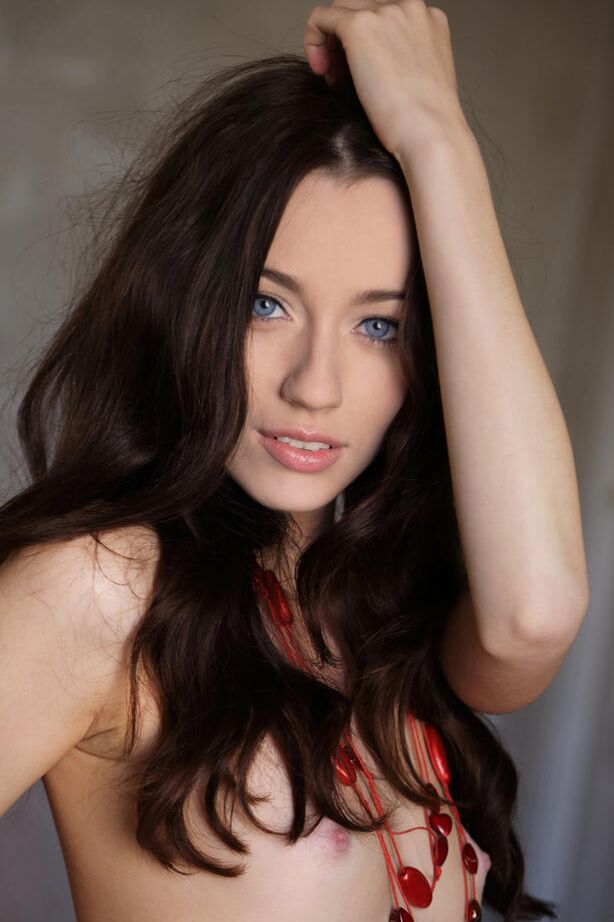 16P Sexy Zsanett Tormay with tiny tits posing naked with ass spread wide