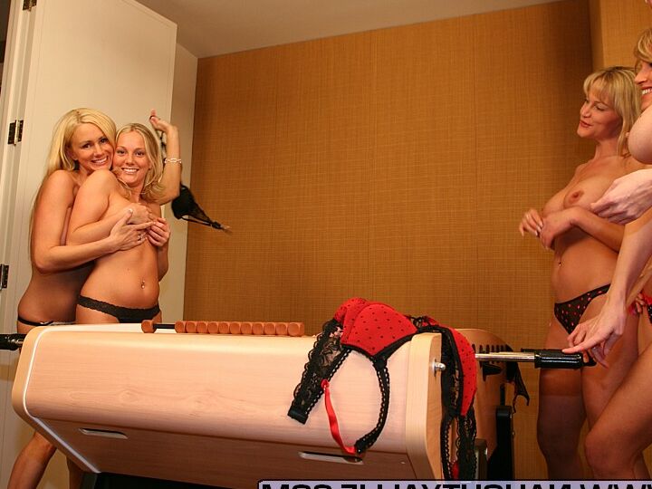 16P Amateur lesbians lick pussies in a daisy chain after a game of foosball